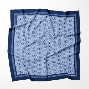 Pañuelo pequeño 65cm – Floral flutter navy