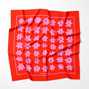 Pañuelo Pequeño – Crimson Bloom